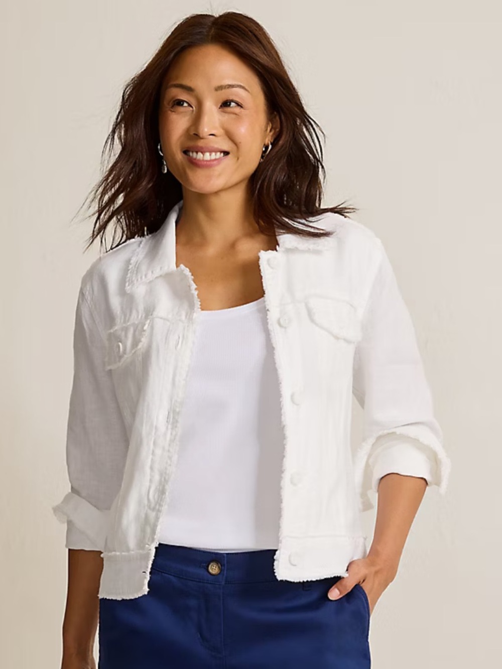 Tommy Bahama Two Palms Linen Raw-Edge Jacket